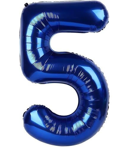 Amazon | ブルー 誕生日 数字 バルーン 1PCS 青い ナンバー バルーン 5